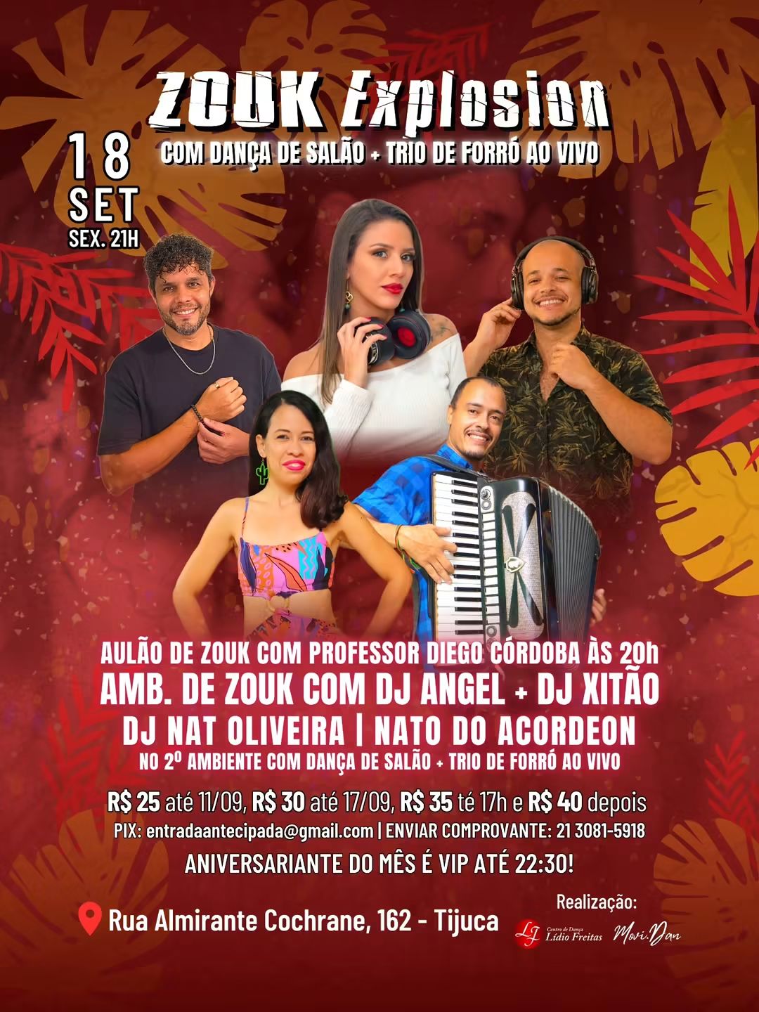 Flyer do evento ZOUK Explosion