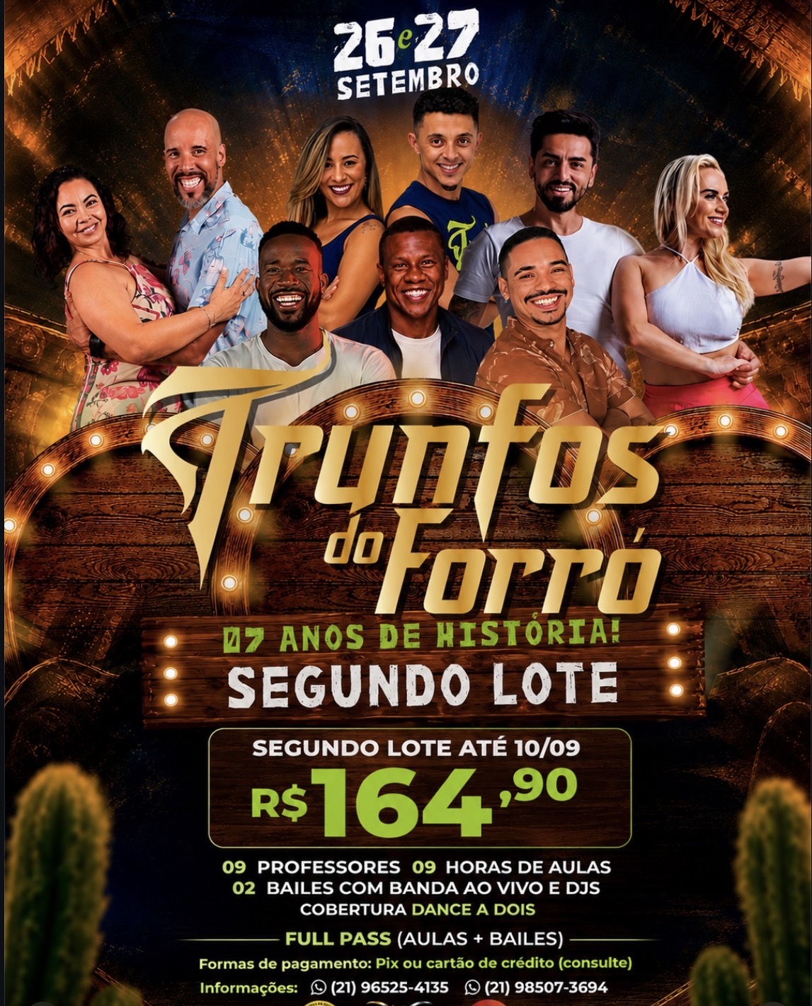 Flyer do evento Trunfos do Forró