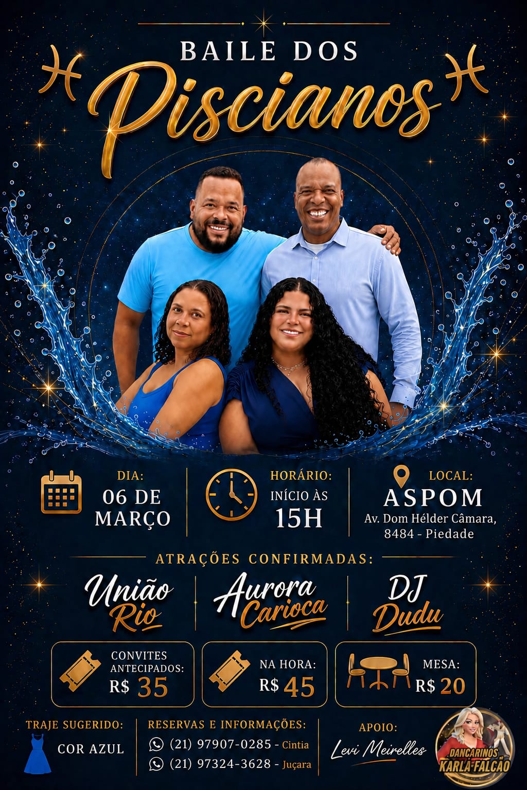 Flyer do evento BAILE DOS Piscianos