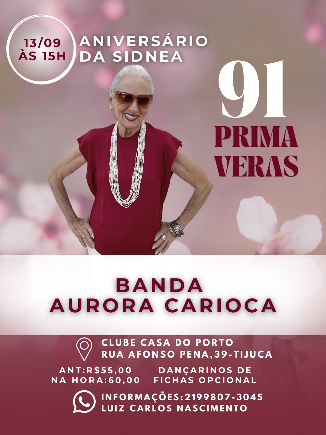 Flyer do evento Aniversário da Sidnea