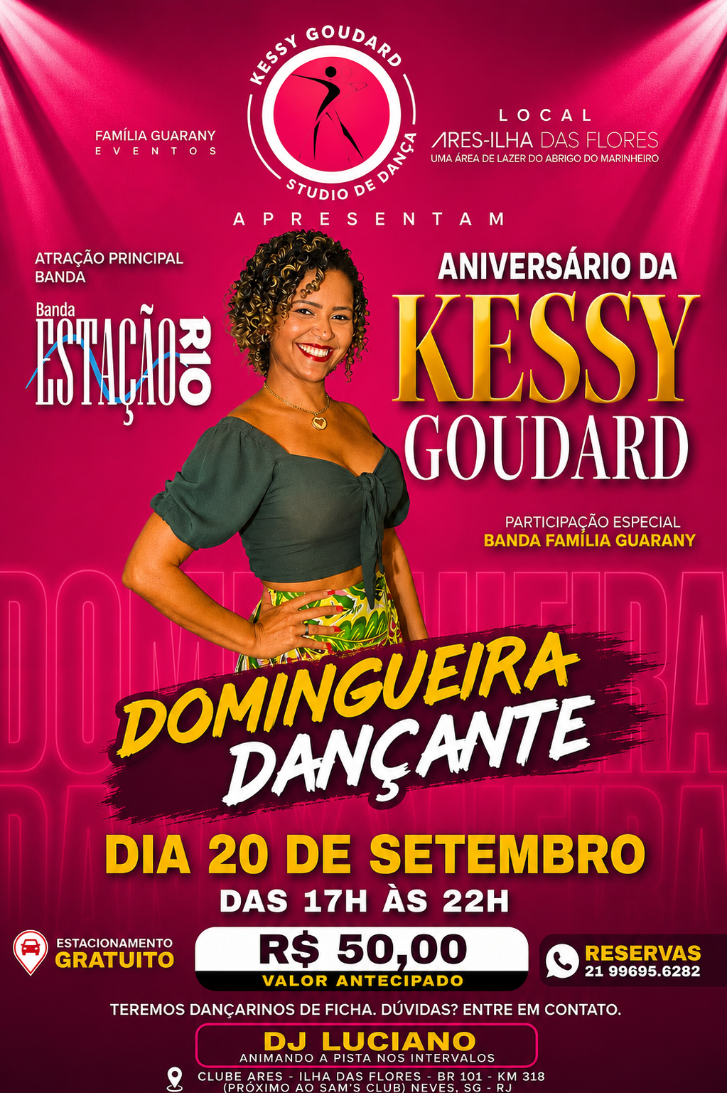 Flyer do evento Domingueira Dançante