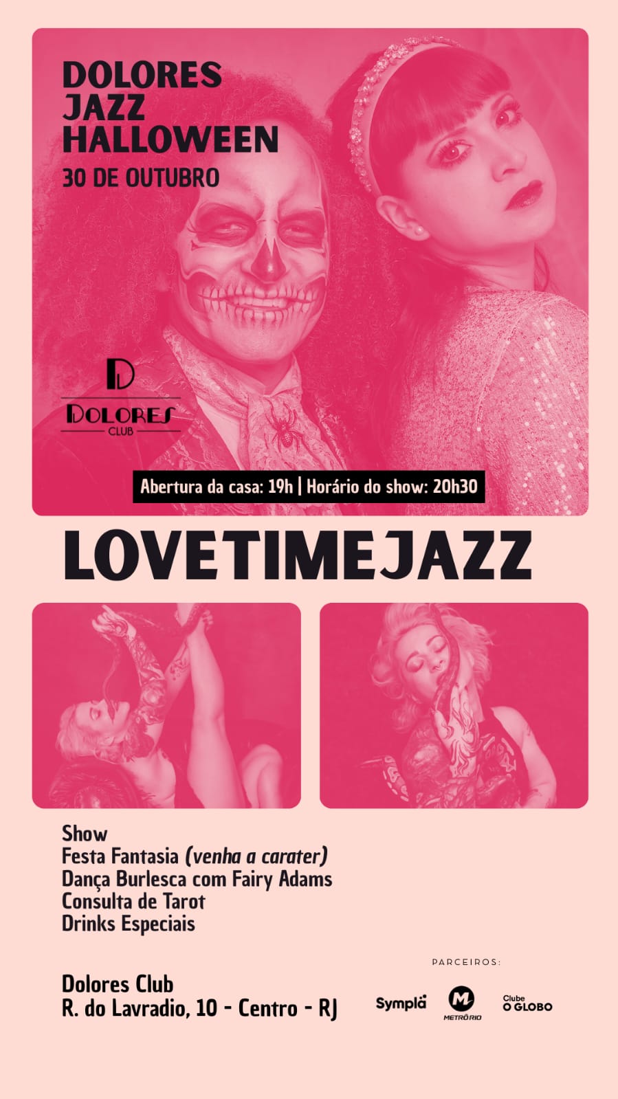 Flyer do evento Dolores Jazz Halloween