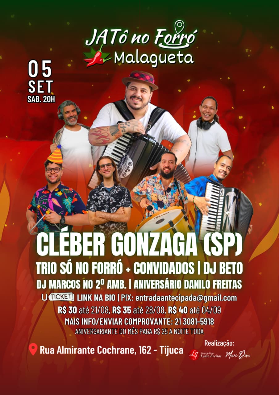Flyer do evento JATô no Forró Malagueta
