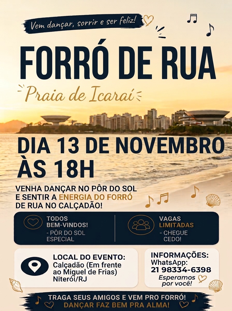 Flyer do evento FORRÓ DE RUA, Sexta, 13 nov • 18h