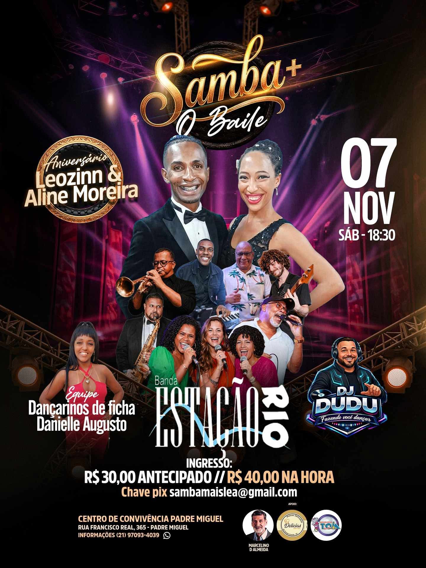 Flyer do evento Samba+ O Baile