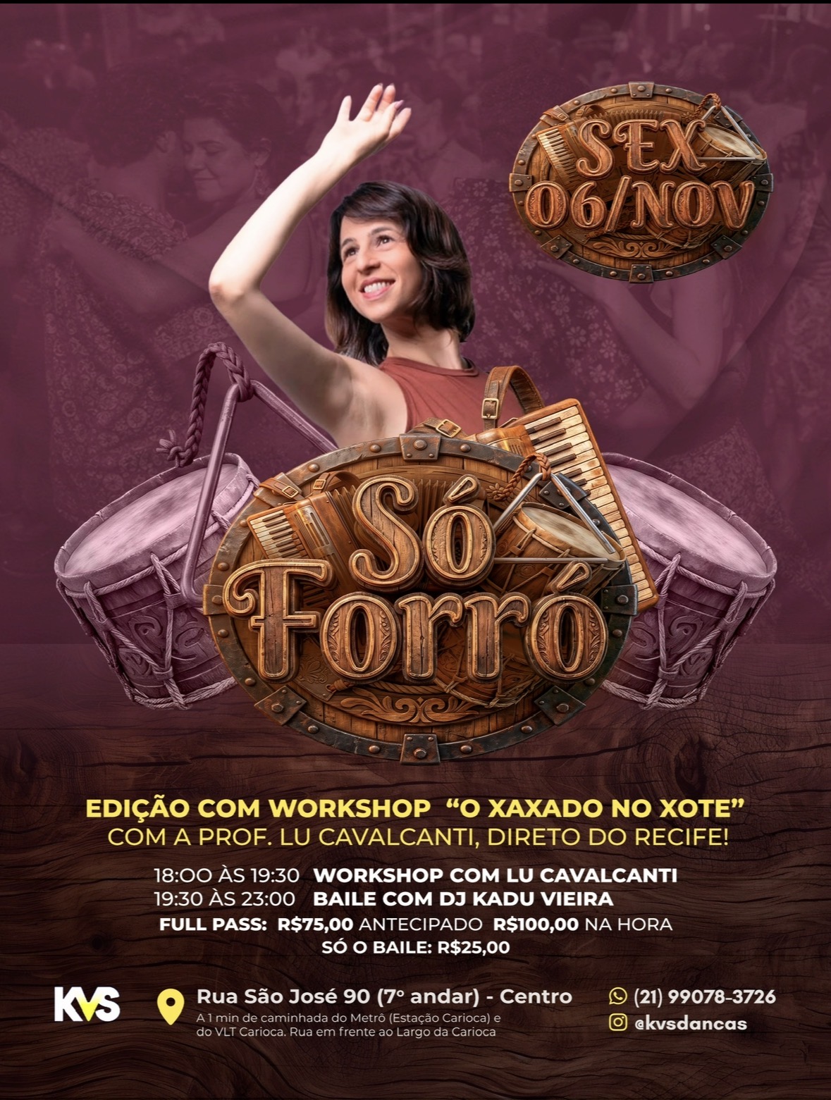 Flyer do evento Só Forró