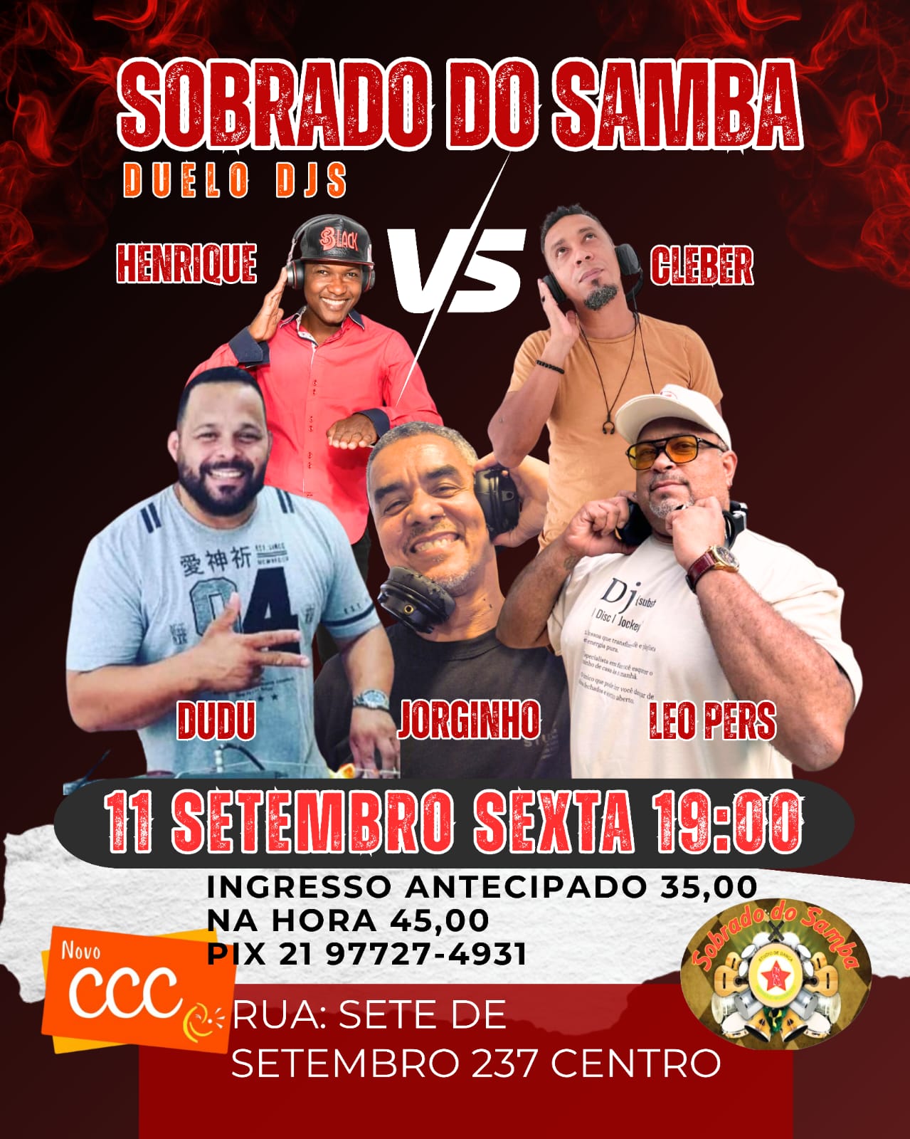 Flyer do evento SOBRADO DO SAMBA