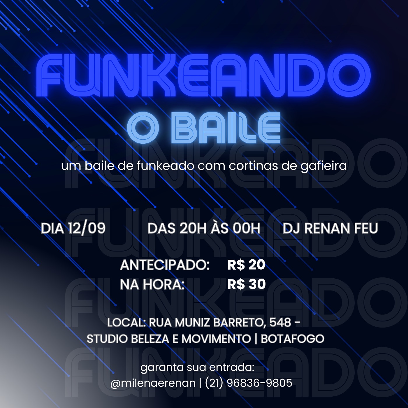 Flyer do evento FUNKEANDO O BAILE