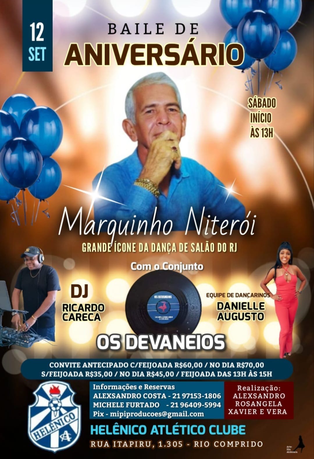 Flyer do evento Baile de Aniversário Marquinho Niterói