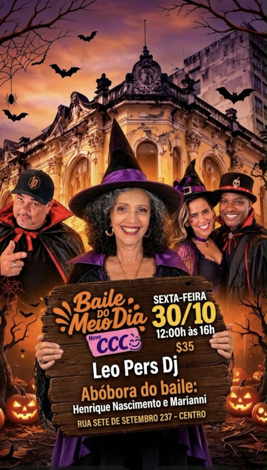 Flyer do evento Baile do Meio Dia, Sexta, 30 out • 12h