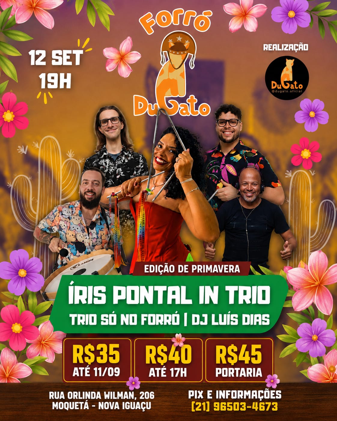 Flyer do evento Forró DuGato - Edição de Primavera